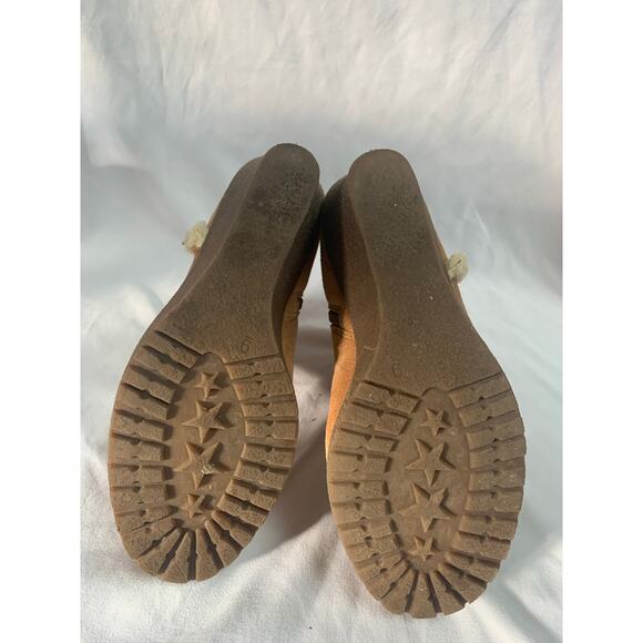 Bjørndal AMY Fur Lined Brown Suede Wedge Ankle Booties — Size 9 - Picture 5 of 6